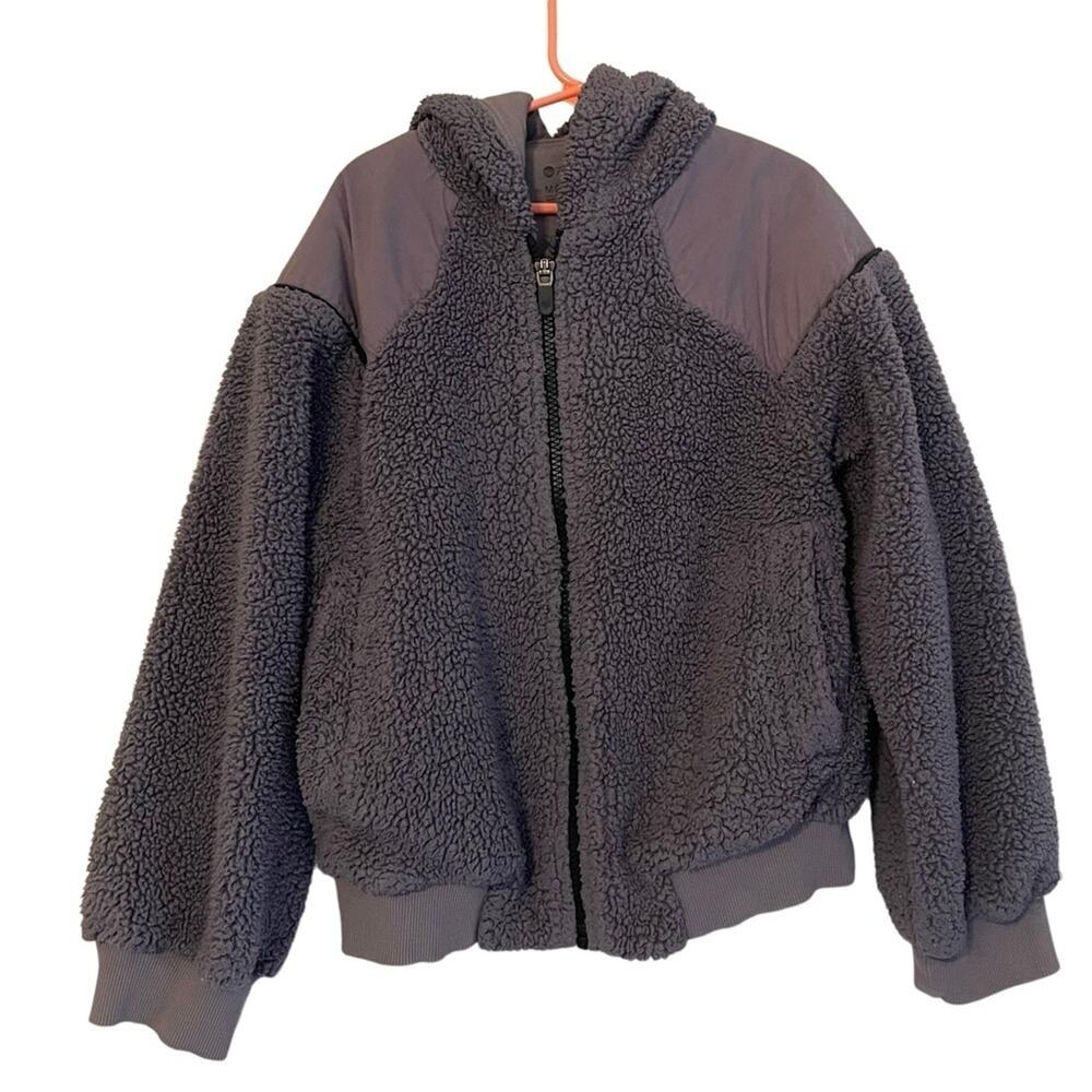 Zella Sherpa Purple Full Zip Hoodie Jacket Size M 8/10‎